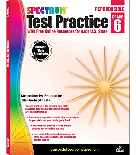 Spectrum Test Practice, Grade 6: With Free Online Resources for Each U.s. State